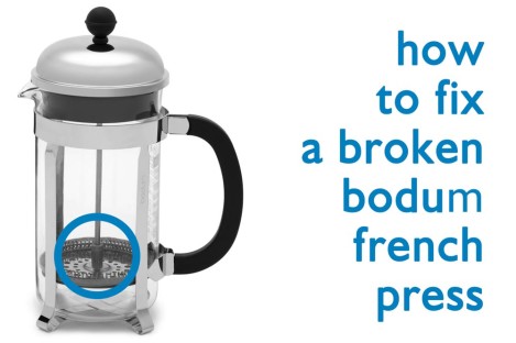 If the little plastic nut on your Bodum french press has stripped threads, relax: You can fix it.